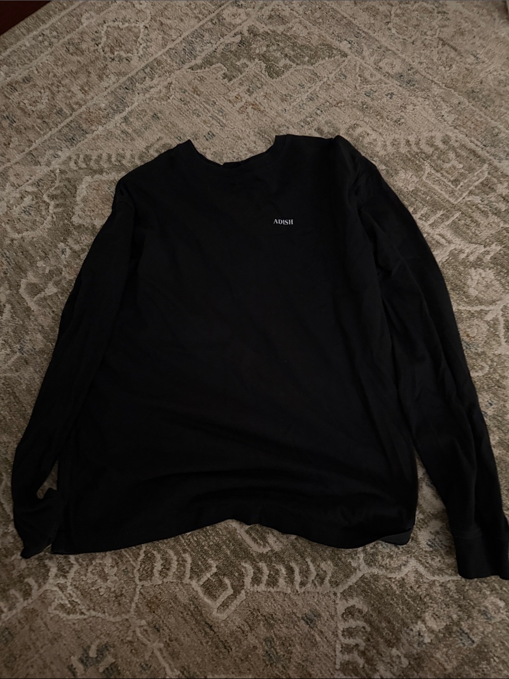 Men's Black Long Sleeve Crew Tee
